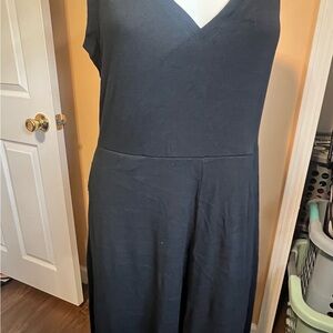 a new day Black Ribbed V-Neck Top